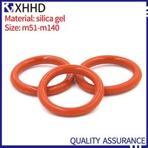 고무오링 패킹 실리콘 오링 고무링 10PCS M51-M140 실리콘 씰링 빨간색 가스 켓 고온 저항 실리카 젤 Oring, 12 M54x6mm(10pcs)