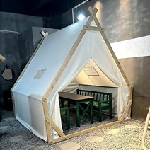 몽골텐트 삼각텐트 캠핑 대형 인터넷 유명인 삼각형 텐트 방수 오두막 야외 캠핑 명승지, 주택 유형 4미터  4미터