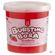 Bossen Pure25 Strawberry Bursting Boba 보센 버스팅 팝핑 보바 딸기 토핑 3.3kg, 1개