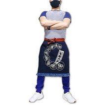쿠라시키 데님 앞걸이 일본제 앞치마 사카야