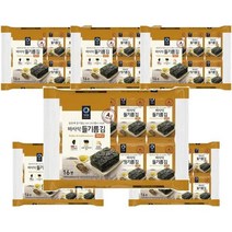 청정원 아침메뉴추천 바사삭 들기름 재래김 도시락 김 반찬 맛있는 어린이간식 간단한요리 간편식 4g 16봉 6개, 28세트