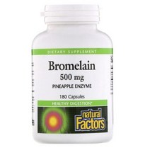 네추럴팩터스 브로멜라인 500mg 파인애플 엔자임 캡슐, 180개입, 6개