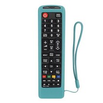 가전제품 액세서리 원격 커버 삼성 충격 방지 실리콘 케이스 피부 친화적 aa59-00496a 00743a bn59-01303a, light blue