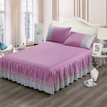 레이스 100% 면 더블 맞춤법 침대 스커트 매트리스 커버 160x200 140x200 133x72Fabric 침실 장식 통기성, bed skirt zise_90x200cm 1pc