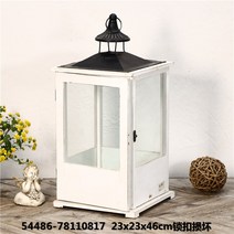 미국식 빈티지 철공예 원목 바람막이 램프 캔들 홀더 유리초롱 펜션 장식-178392, 옵션23