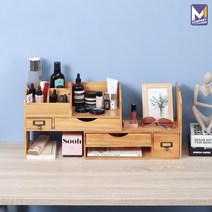 MCOMPANY 화장품 정리함 수납함 정리대 수납장 보관함 서랍식 거울 선반 트레이 서랍장 미니 서랍 화장대 다용도 조립식 선반 소형 수납 정리 탁상 악세사리 보관 원목 [엘리자], [화장품]_엘리자