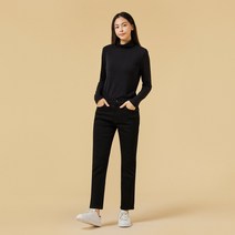[JAJU/자주] 여 브러시드 스트레이트핏 데님 팬츠_블랙
