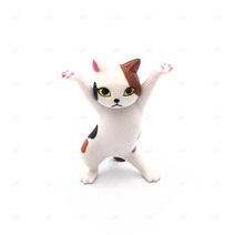 삼색 고양이 만세 에어팟 이어폰 귀여운 쓸데없는 선물 펜홀더 거치대 냥이 선물 피규어 스탠드, 단품