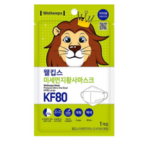웰킵스 미세먼지황사마스크 대형 KF80, 1개, 90개입, 백색