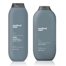 Method Men Body Wash Sea And Surf 18 Oz. & Mens Shampoo And Conditioner Sea + Surf 14 Oz. Bundle P