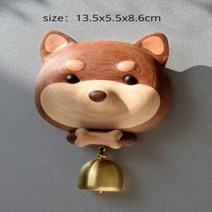 문종 시바견 바람 종소리 걸이식 현관문 알림, 2.1pcs