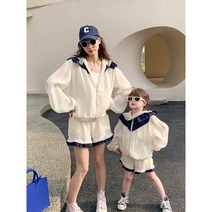 예니브 자외선 차단옷 외투와 반바지 세트 엄마랑 아기랑 커플룩