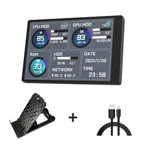 보조모니터 3.5 인치 컴퓨터 CPU GPU HDD 모니터 usb 디스플레이 IPS -C 보조 화면 드롭 쉬핑, 01 Package A