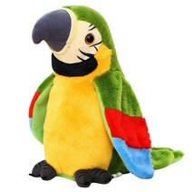 말하는 따라쟁이 앵무새 인형, 24cm, 그린