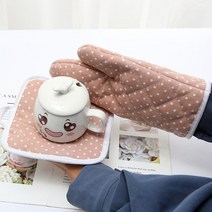주방 냄비 오븐 장갑 냄비 받침대 세트 DD-12023, 블루