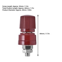 M6 44MM 롱단자 0V-380V (각 10개 판매) 적색 32mm 나사 인버터 단자대 니켈도금동 접지극 333333 단자 M6 단자 인버터 용접기 단자 Remote Battery Power Junction Conn, 상품상세참조, 상품상세참조, 상품상세참조