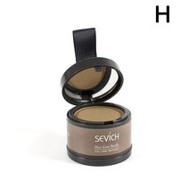 헤어 파우더 섀도우 3색 퍼프 메이크업 라인 컨실러 새치 커버 흑채 머리 빈곳 채우기 쿠션, Light coffee-H