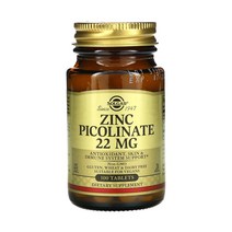 Solgar Zinc Picolinate 22mg 솔가 아연 피콜리네이트 100타블렛