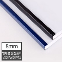 현대오피스 페이퍼프랜드 열제본 철심표지 8mm 열표지 80매이내제본 유니바인드 호환, 100매 검정