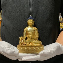 부처상 불교조각상 석가모니상 금도금 구리 불상 불교 용품 16cm # 5A, 02 Herbalist Buddha_01 16cm