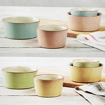 NEW 덴비 밥공기 국대접 세트 2인용 4P, 밥공기2 국공기2, 블루핑크