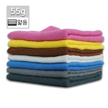 기존형 55미용(소/ 32x74cm 55g) 다용도 순면 업소용 수건 타올 미용실 헤어샵 사우나 헬스 휘트니스 땀수건 청소, 노랑, 1개