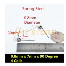 공구 도구 10Pcs 0.3 0.4 0.5 0.6 0.7 0.8mm 스프링 스틸 또는 304 스테인레스 소형 V 형 코일 비틀림 90 1, 27 0.8x7x90degree