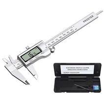 Proster 150mm 6인치 디지털 버니어 캘리퍼 스테인리스 스틸 전자 분수/인치/미터법 변환 측정 도구 길이 너비 깊이 내부 외부 지름, 6 Inch, 6 Inch