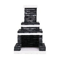 [리얼브릭] DIY 미니어처 오리지날 벽난로 - 블랙 + 랜덤 강아지 피규어, 단품-보관함0개 + 퍼피즈 1종