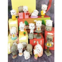 해외직구상품 모모냥 고양이 캐릭터 피규어 방꾸미기 인테리어 장식, 1개, B