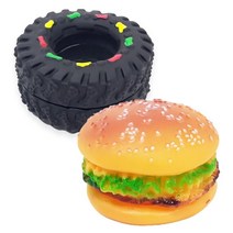 반려견 흥미유발 삑삑이 타이어장난감 애완동물, 종류, 햄버거