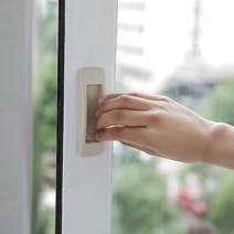 지엔무역 ASSARE 1+1 창문 유리 샷시 서랍 다용도 접착식 손잡이, 베이지+그레이