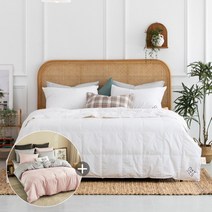 [소프라움] 폴란드80 간절기 구스이불솜+모드니 이불베개커버세트 싱글, 색상:핑크 / 사이즈:싱글세트