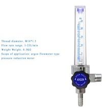 아르곤-이산화탄소 유량계 MIG 용접 CO2 아르곤 조절기 Mig Tig 1-25L/min M14 x 1.5 입구 연결, [02] Argon meter