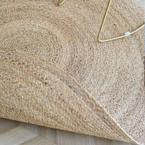 멍석 러그 짚 라운드 원형 카펫 동그란 매트 거실 현관 침실, 물갈대풀, 100x100cm