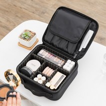 CMCOSMETIC 속눈썹 반영구 출장용 메이크업 가방, 블랙, 대형 40*29*14cm