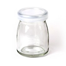 캔들 용기 pp뚜껑푸딩병(고무캡) 100ml-3개/공병 유리병