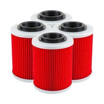 오토바이엔진 오일필터 엔진오일필터 BRP CANAM DS650 커맨더 맥스 46 800 800R 1000R 매버릭 X3 디펜더 HD10 HD8 용 Cyleto 오토바이 오일 필터, 4-red