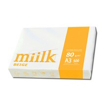 밀크베이지(Miilk beige) A3용지 80g 1권(500매), 500매, A3