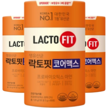 종근당 락토핏 생유산균 코어 코어맥스 프로바이오틱스 아연 LACTO FIT 유산균 랏토핏 락토픽 라토핏 라토픽 라토피 장운동 배변활동 홈쇼핑 방송 건강 식품 정품, [총 6개월분]60포_3통