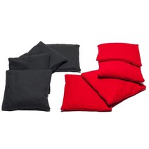 SC Cornhole Games 내후성 콘홀 세트 전문 규정 사이즈 프로 콘 홀 보드 또는 빈백 던지기 세트에 [미국 직배송], Red/Black