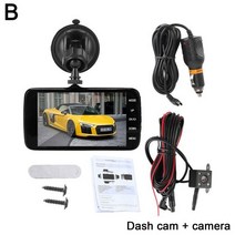 대시캠 블랙박스 대시보드 DVR 차량 캠 DVR 대시 4 인치 카메라 캠 풀 HD 비디오 레코더 등록 자동차 대, 02 with camera