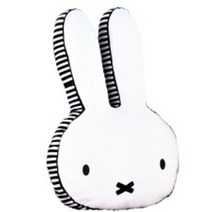 넬라 북유럽풍 블랙앤화이트 토끼얼굴 쿠션, 아빠 토끼