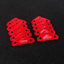 알루미늄 삼각스토퍼 6mm 10개세트, 레드 10개