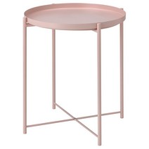 사이드테이블 테이블 침대테이블이케아 IKEA 글라돔 Gladden 거실 홈 천장부터 바닥까지 내려오는 대형 차 모던 미니멀리즘, 라이트 핑크, 모으다