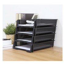 화일 서류정리함 A4 파일 문서정리 데스크 사무용 가정용 Rack, 가로 블랙