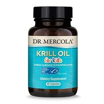 닥터 머콜라 Dr. Mercola 어린이용 크릴 오일 30인분 60캡슐 오메가 3 지방산 공급원 MSC 인증 비 GMO 대두 무함유 글루텐
