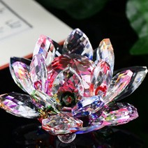 코끼리장식품 크리스탈 연꽃 유리 그림 문진 장식 풍수 컬렉션 60mm, 04 D
