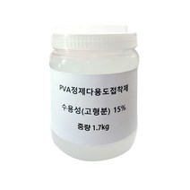 슬라임 정제 다용도 접착제 수용성(고형분)15%/슬라임/만들기재료, 1통(중량1.7kg)