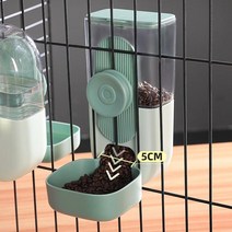 바램팻 자동급식 Pet Hanging Water Dispenser Cat Dog Automatic Feeder Fountain Food Container Feeding Suppl, [04] green feeder